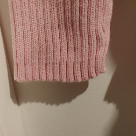 Liz Claiborne cotton pink rib sweater sz. Petite PL - Picture 2 of 6